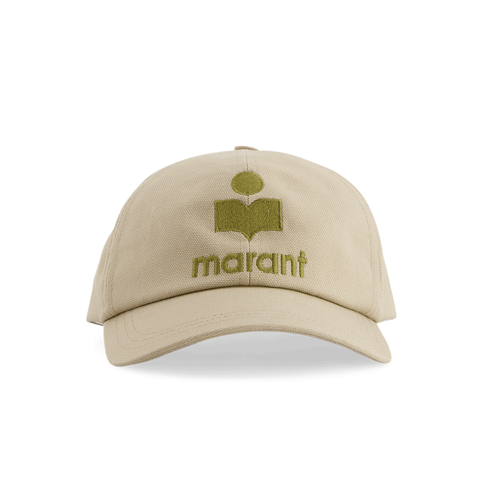 Isabel Marant Tyron Logo Baseball Cap Unisex Beige Cotton