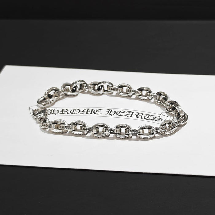 Chrome Hearts Paper Link Bracelet Large 8 Inch Unisex Silver