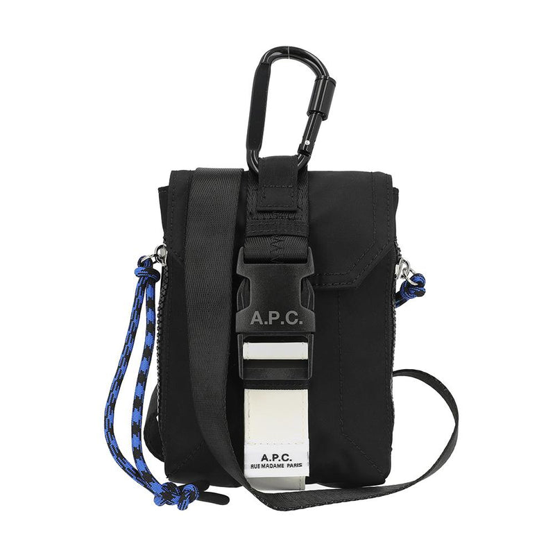 A.P.C. Black Nylon Trek Crossbody Bag for Men