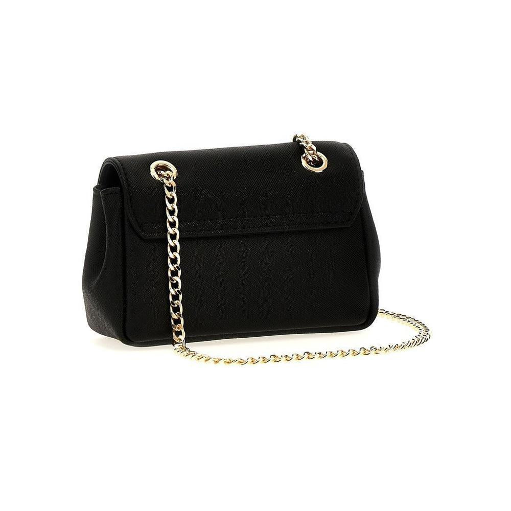 Vivienne Westwood Black Small Pearls Chain Shoulder Bag Gold Logo