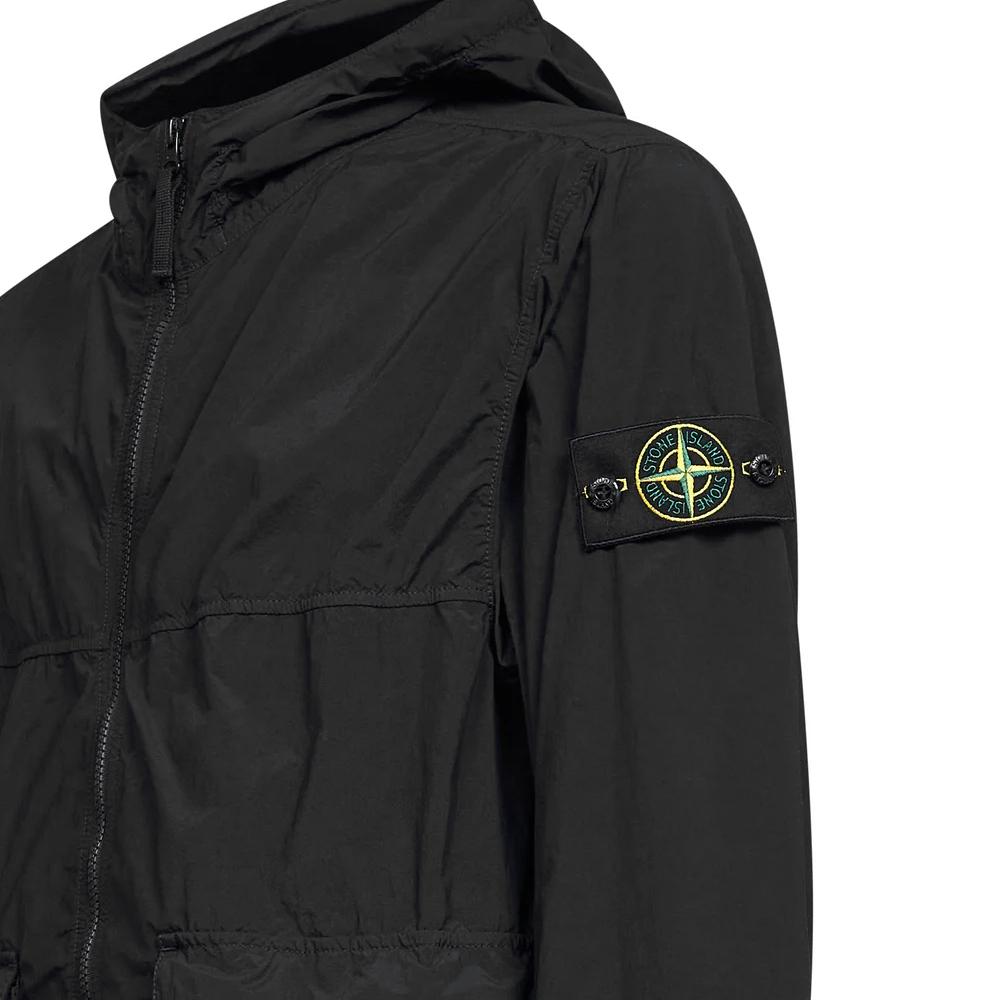 STONE ISLAND Black Nylon Smereigliato TC Jacket for Men 4100112 S0345 V0029