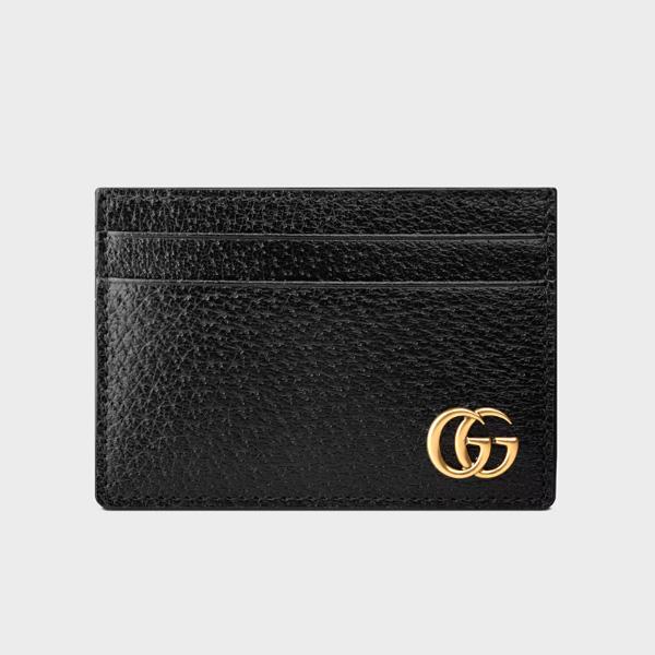 GUCCI GG Marmont Money Clip Card Holder Black
