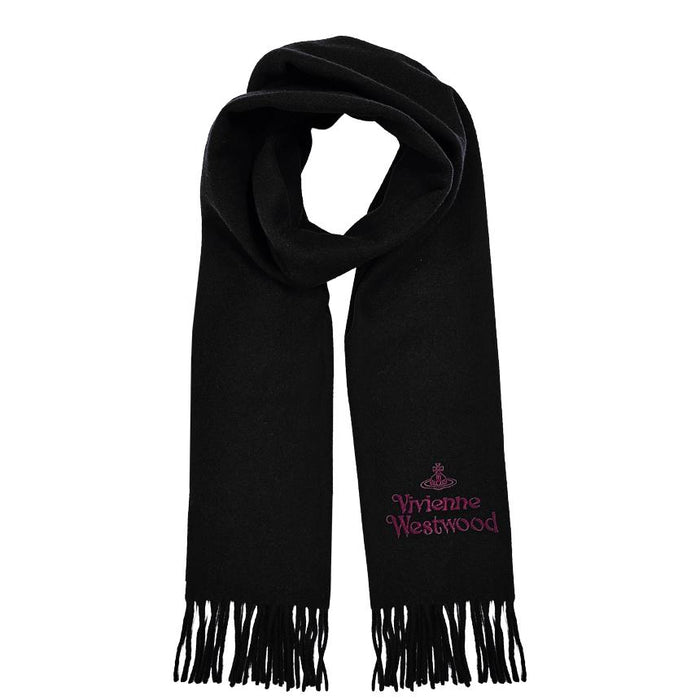 Vivienne Westwood Wool Scarf Black Unisex