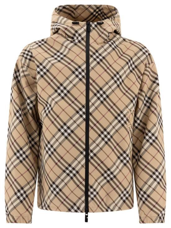 BURBERRY Check Twill Alabaster Down Jacket 8101493 ALABASTER DOM