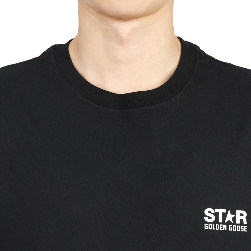 GOLDEN GOOSE Men’s Short Sleeve T-Shirt Navy Cotton