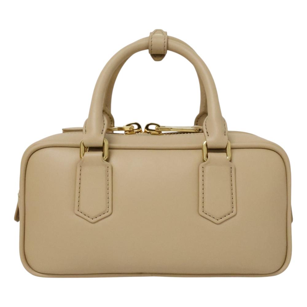 Miu Miu Arcadie Leather Tote Bag Black