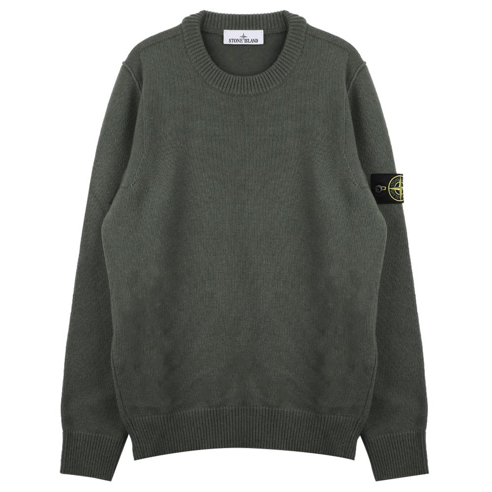 STONE ISLAND Crew Neck Wool Knit Sweater for Men K2S155100072 S00A3 V0054