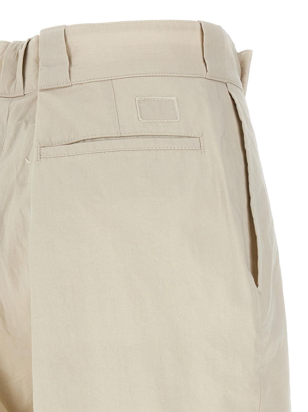 Maison Margiela Beige Wool Blend Cropped Trousers