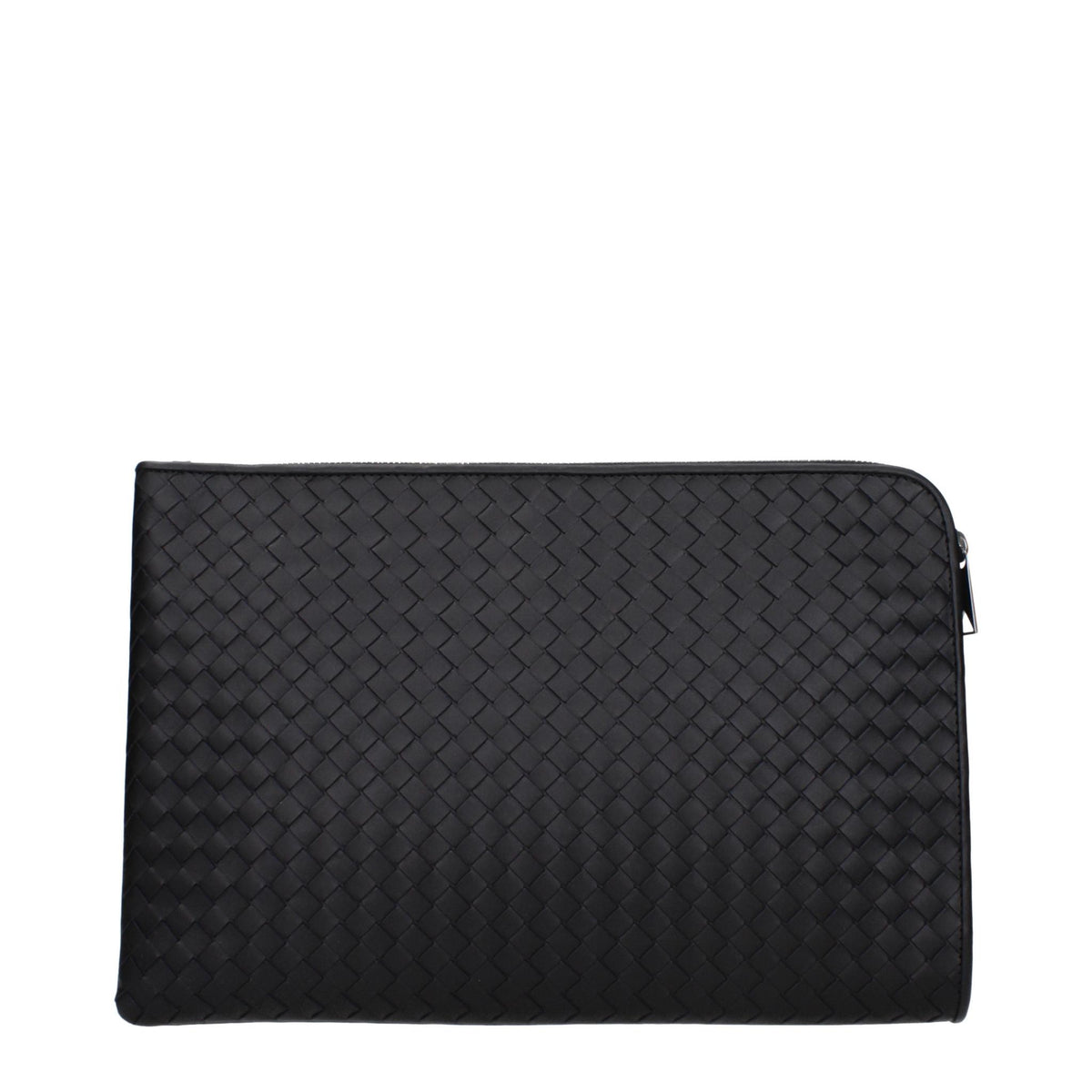 Bottega Veneta Intrecciato Leather Clutch Bag Black Men’s