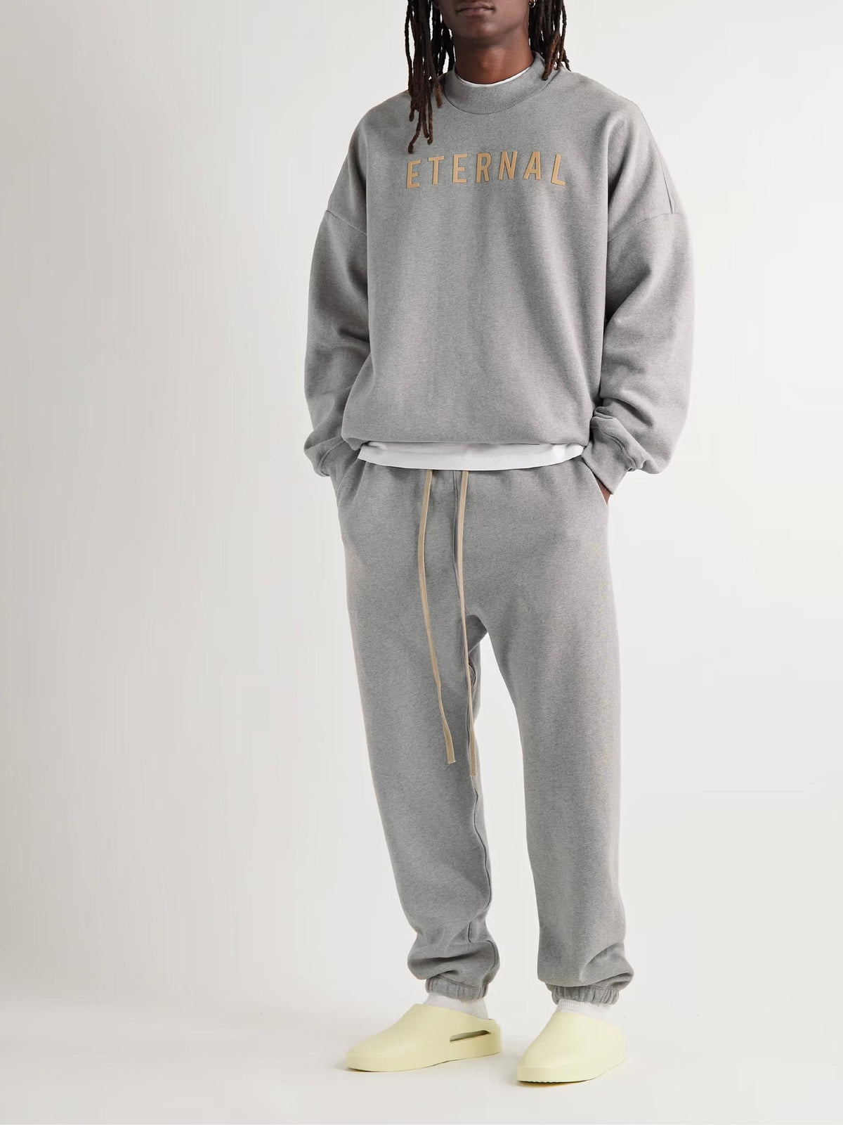 Fear of God Heather Gray Fleece Crewneck Sweatshirt