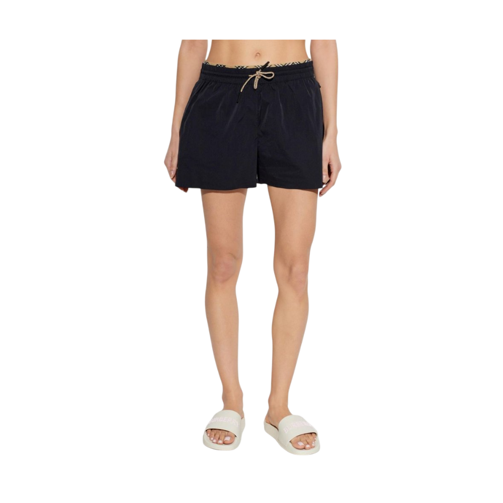 BURBERRY Sand Check Swim Shorts Black Men’s Swimwear