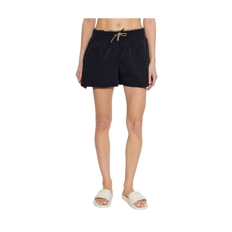 BURBERRY Sand Check Swim Shorts Black Men’s Swimwear