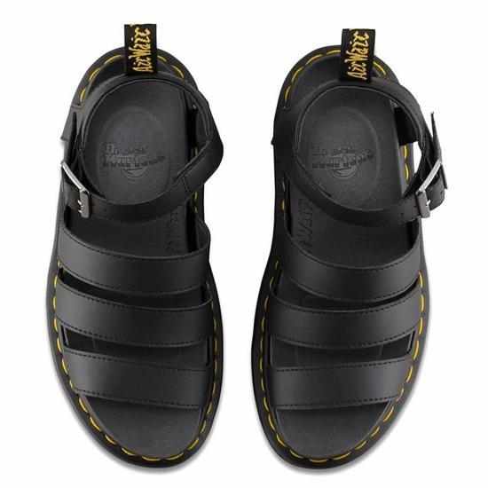 Dr.Martens Leather Sandals for Women R24235001 BLACK DOM