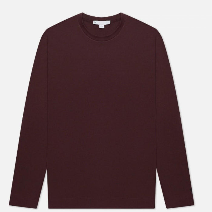 Y-3 Burgundy Graphic Crew Sweatshirt for Men GK4368