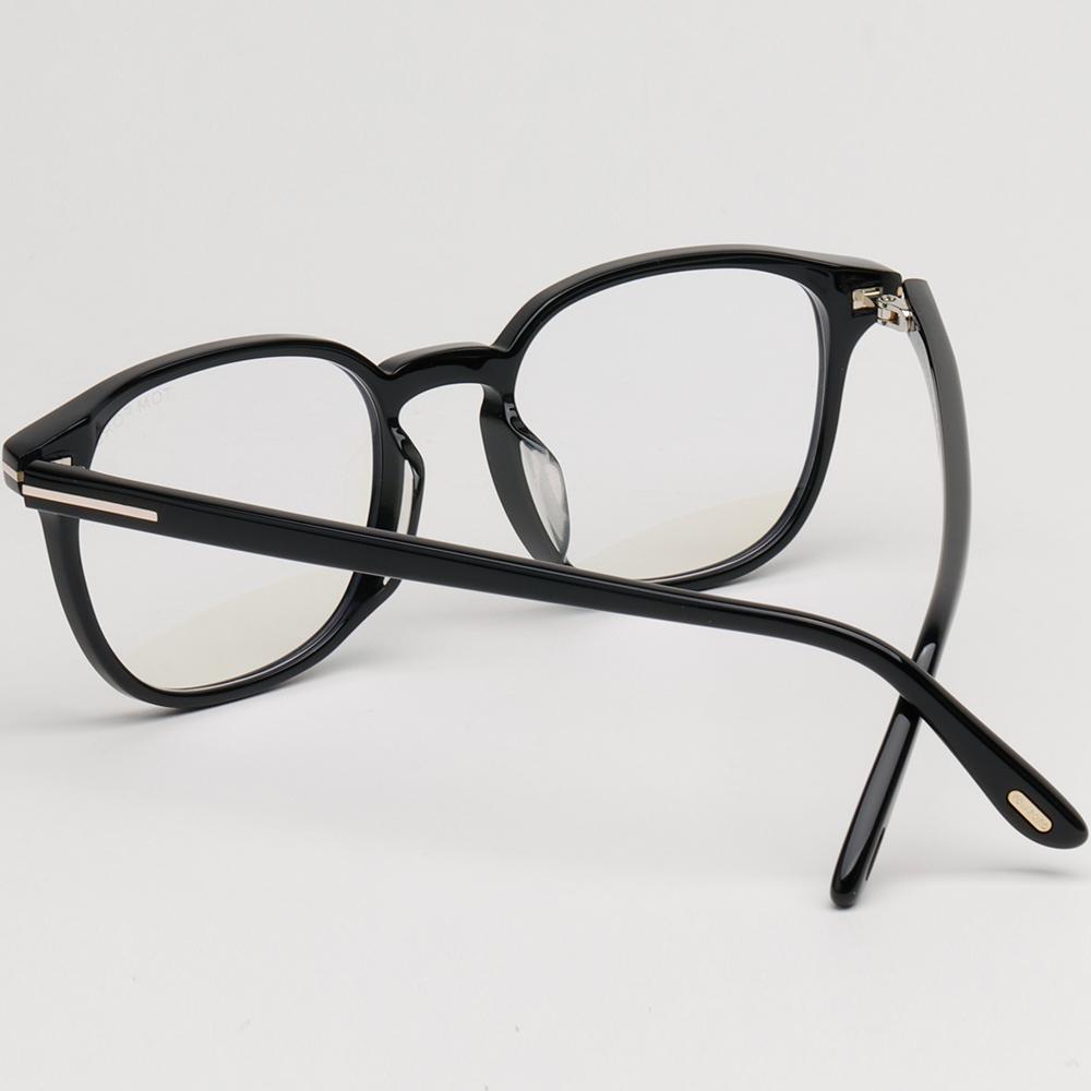 TOM FORD Blue Light Blocking Square Acetate Eyeglasses Asian Fit