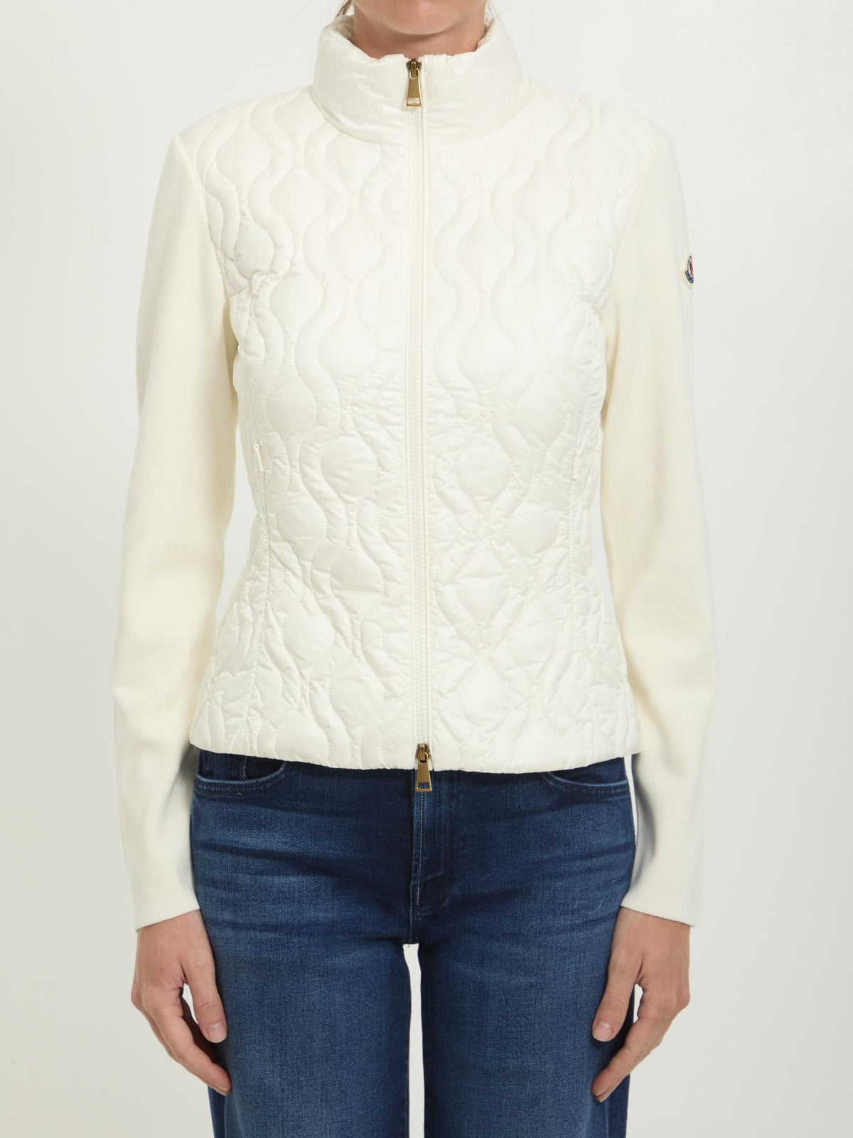 Moncler Wool Knit Cardigan Women Ivory