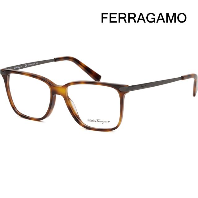 Ferragamo Transparent Tortoise Lightweight Square Acetate Eyeglasses SF2877 068