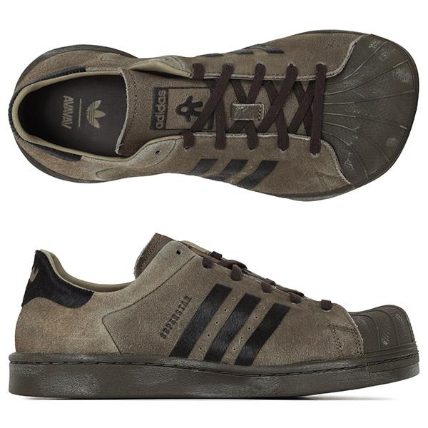 Adidas Dark Brown Shaved Superstar Low-Top Sneakers KK2724