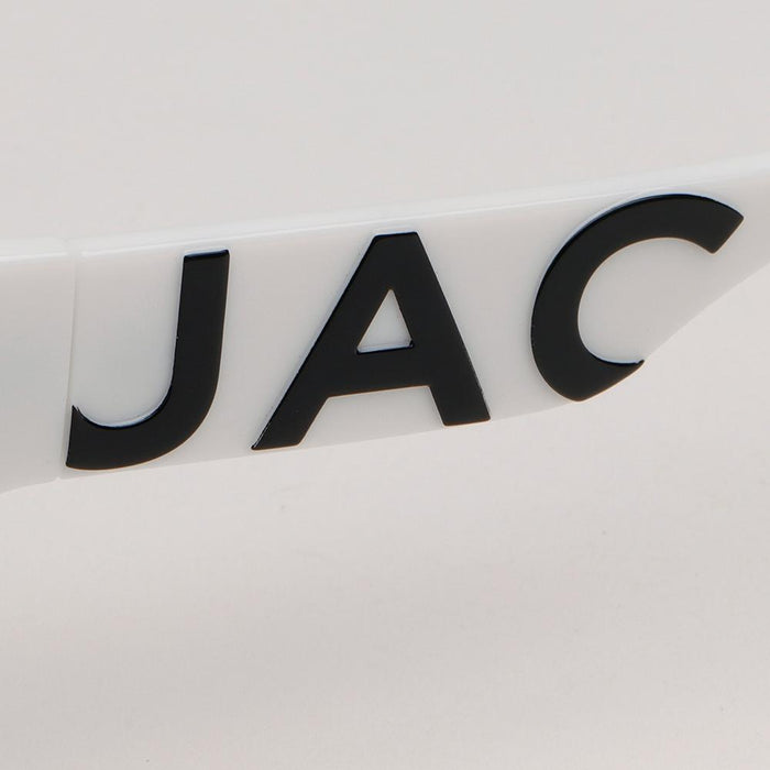 Marc Jacobs White Thick Frame Geek Chic Sporty Sunglasses MARC738S CCP9O