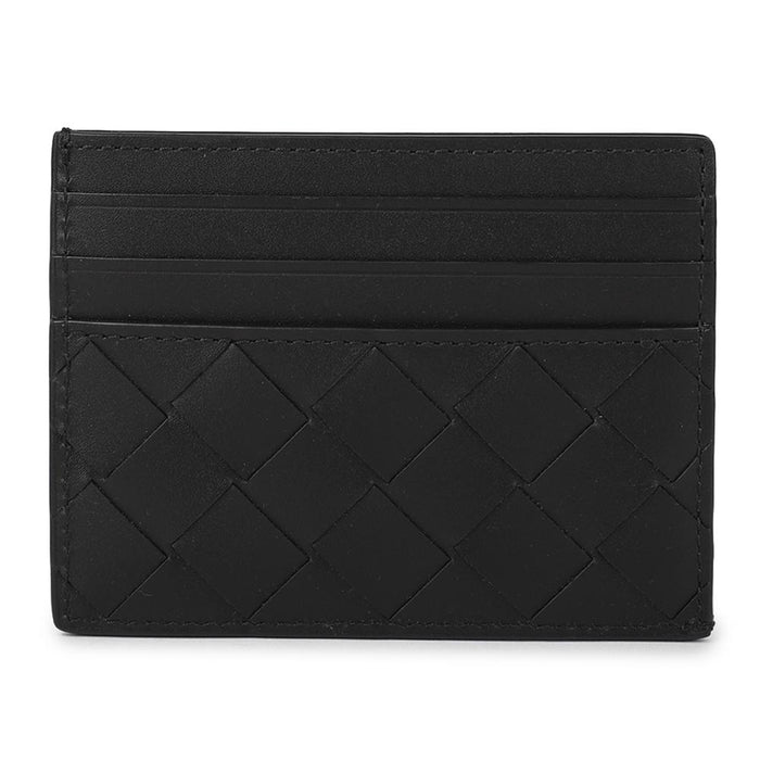 Bottega Veneta Intrecciato Leather Card Holder Green