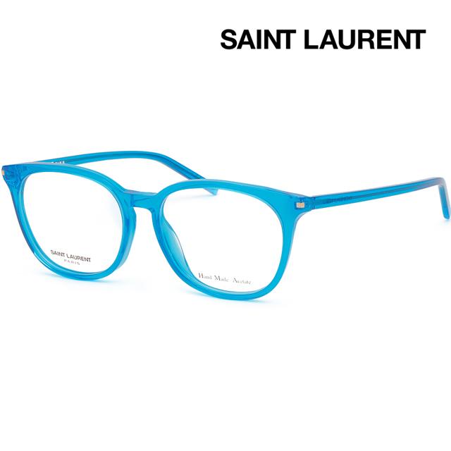 Saint Laurent SL38 VL3 Translucent Blue Acetate Eyeglasses Unisex