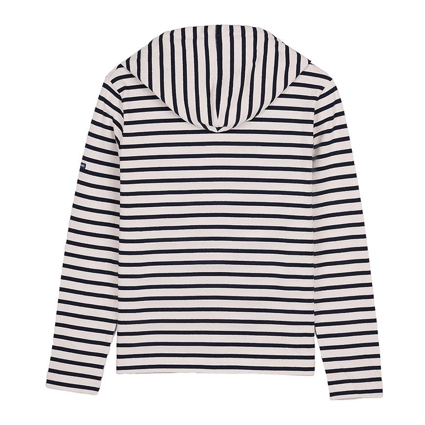 Saint James Ecru/Navy COLLEVILLE Zip-Up Hoodie for Women