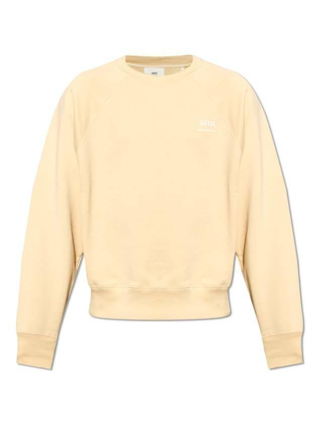 AMI Logo Sweatshirt Crewneck Women’s Knit Top Navy