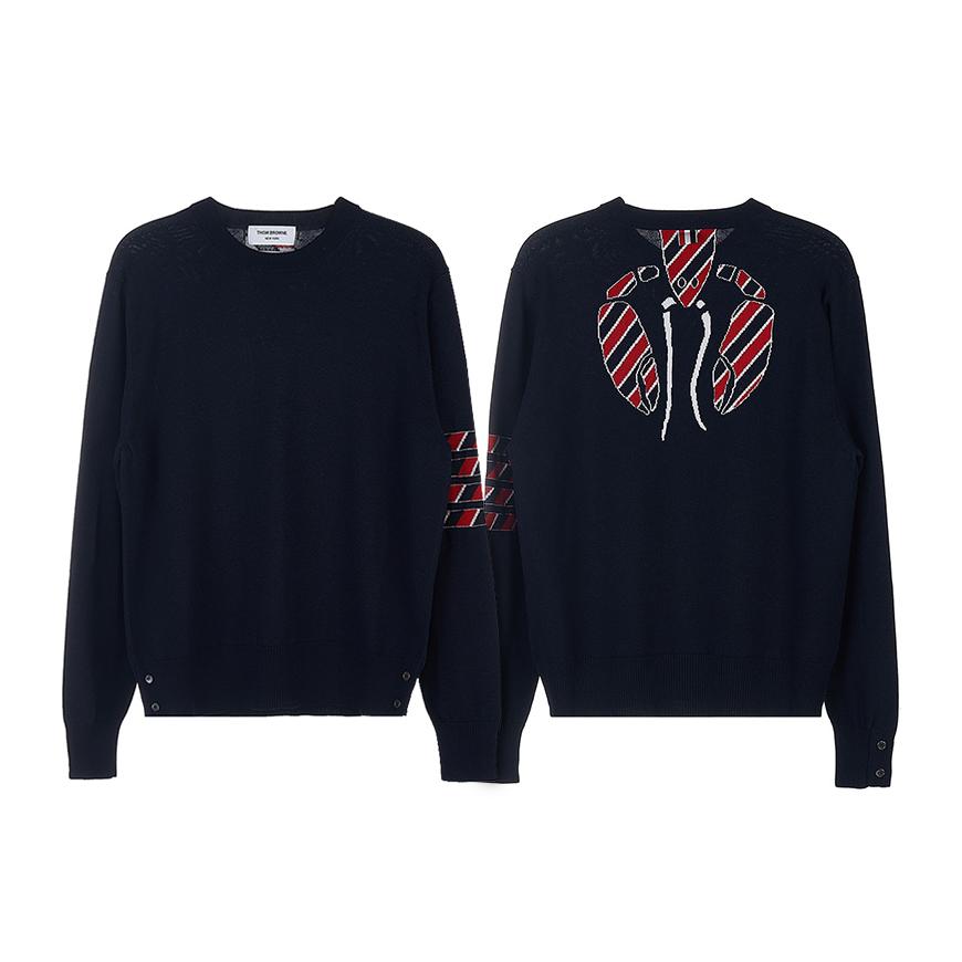 THOM BROWNE Men’s Lobster Wool Crewneck Sweater MKA430B Y1002 415