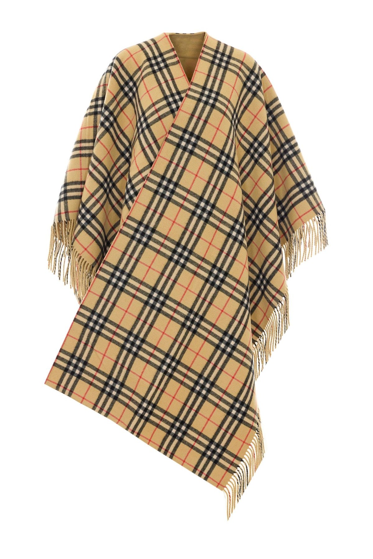 BURBERRY Wool Cashmere Cape Cardigan Black
