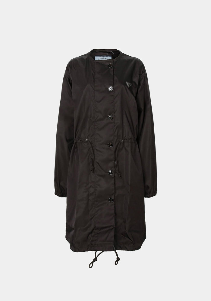 PRADA Dark Brown Re-Nylon Windbreaker Raincoat 292285 1WQ8 F0003