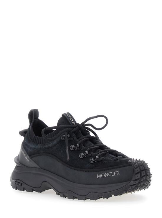 Moncler Trailgrip Lite 3 Nubuck Suede Trainers 4M00080 M7242 999 BLACK DO