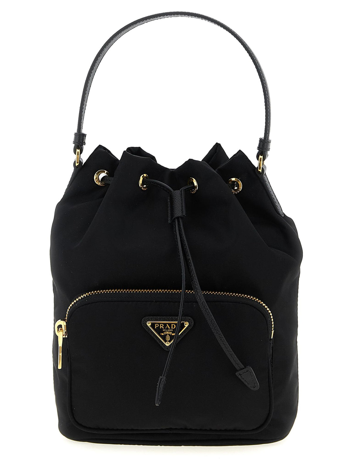 PRADA Black Vela Nylon Crossbody Shoulder Bag