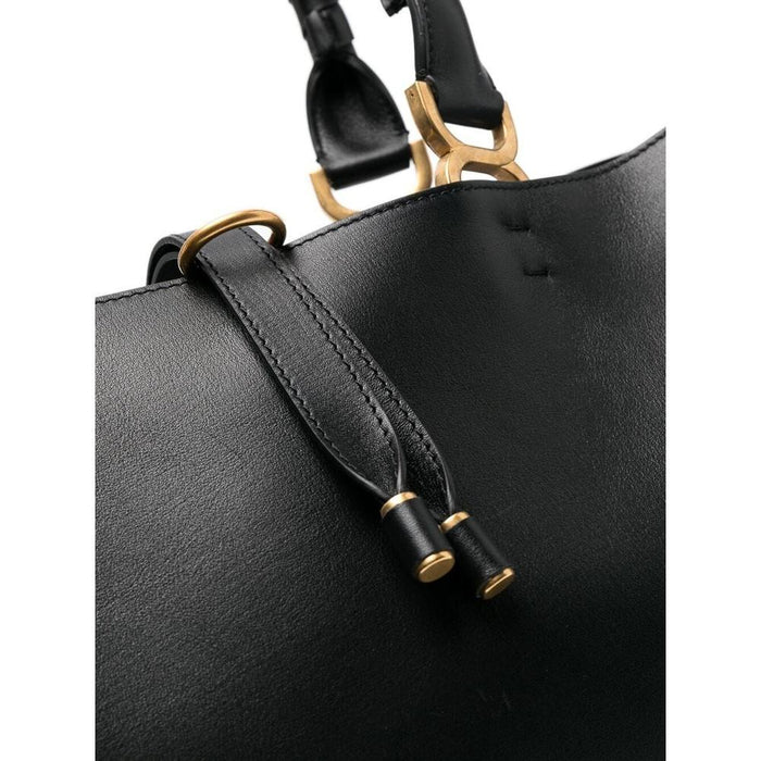 Chloe Marcie Leather Tote Bag Black