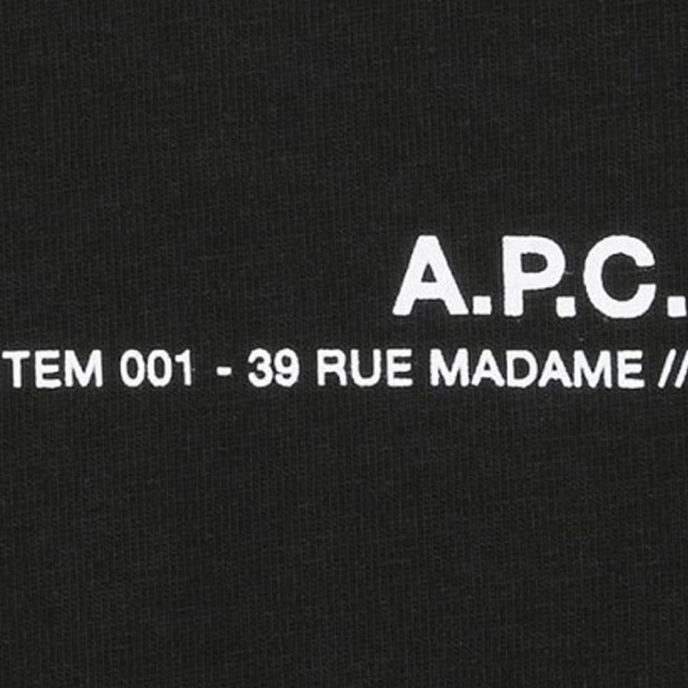 A.P.C. Women Mini Logo Print T-Shirt Black Cotton