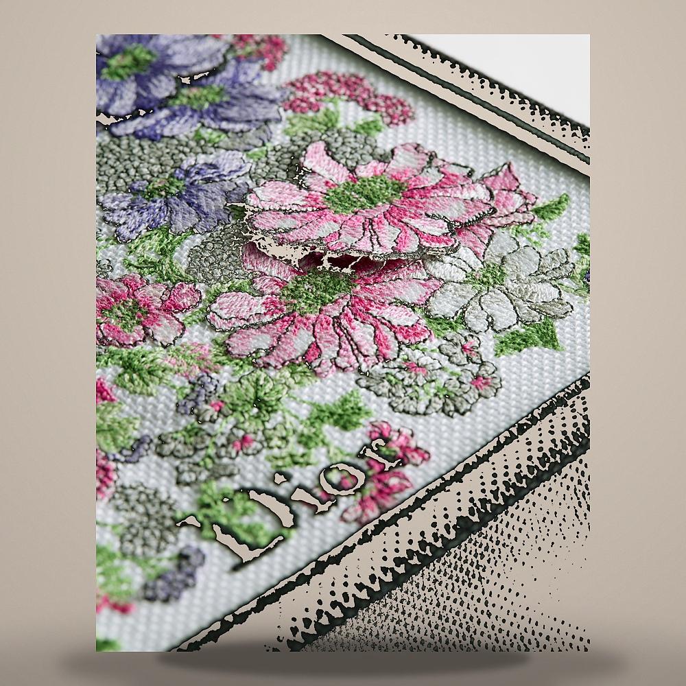 DIOR Multicolor Embroidered Hortensia Garden Book Tote Shoulder B M1404OEUH M20E