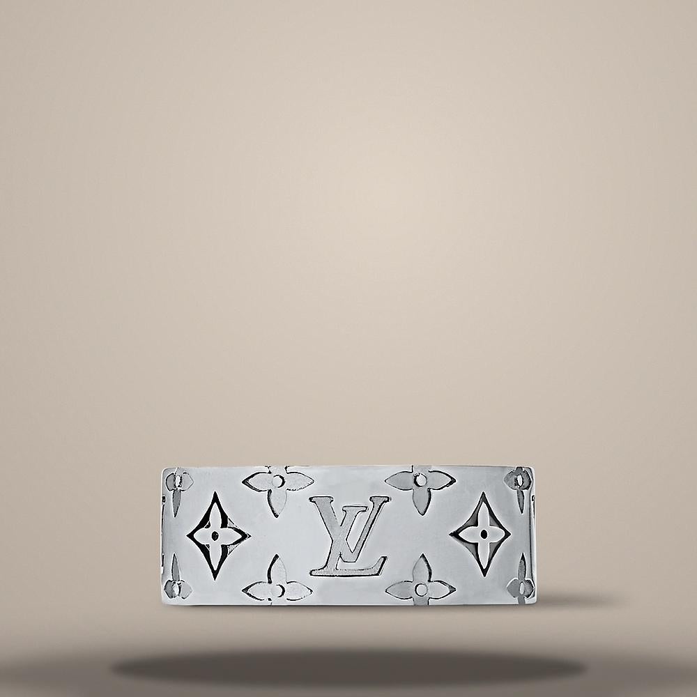 Louis Vuitton LV Mosaic Ring Brass M1182