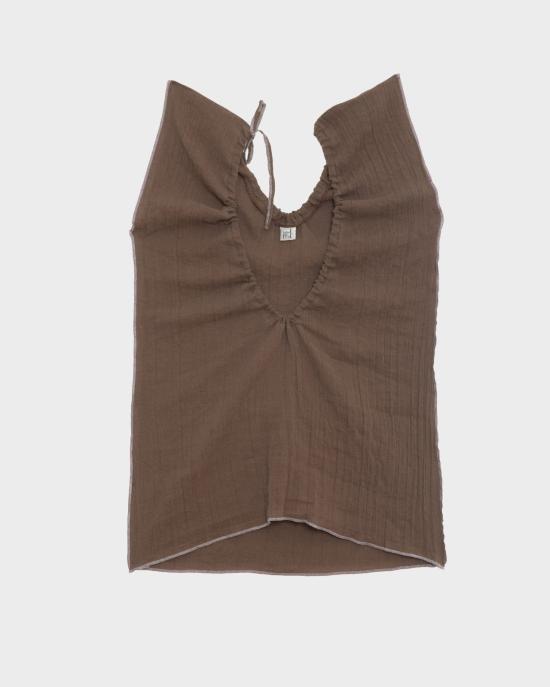 BASERANGE Sleeveless T-Shirt Women’s Top TSMACLSP26 LOAM BROWN DOM