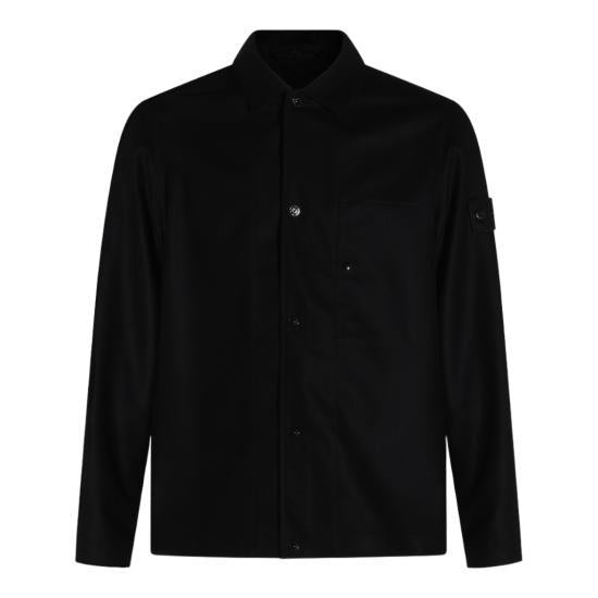 STONE ISLAND Leather Jacket Men’s Faux Shearling F 1200020 S0F24 V0029 BLACK DOM