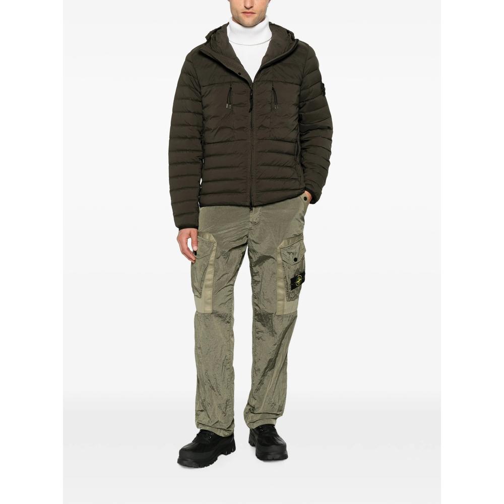 STONE ISLAND Green Cotton Cargo Pants for Men