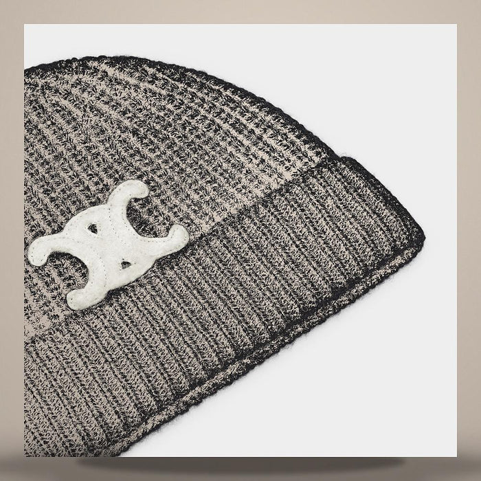 CELINE Triomphe Beanie Cashmere Silk Off White AA09Y0899 01OW