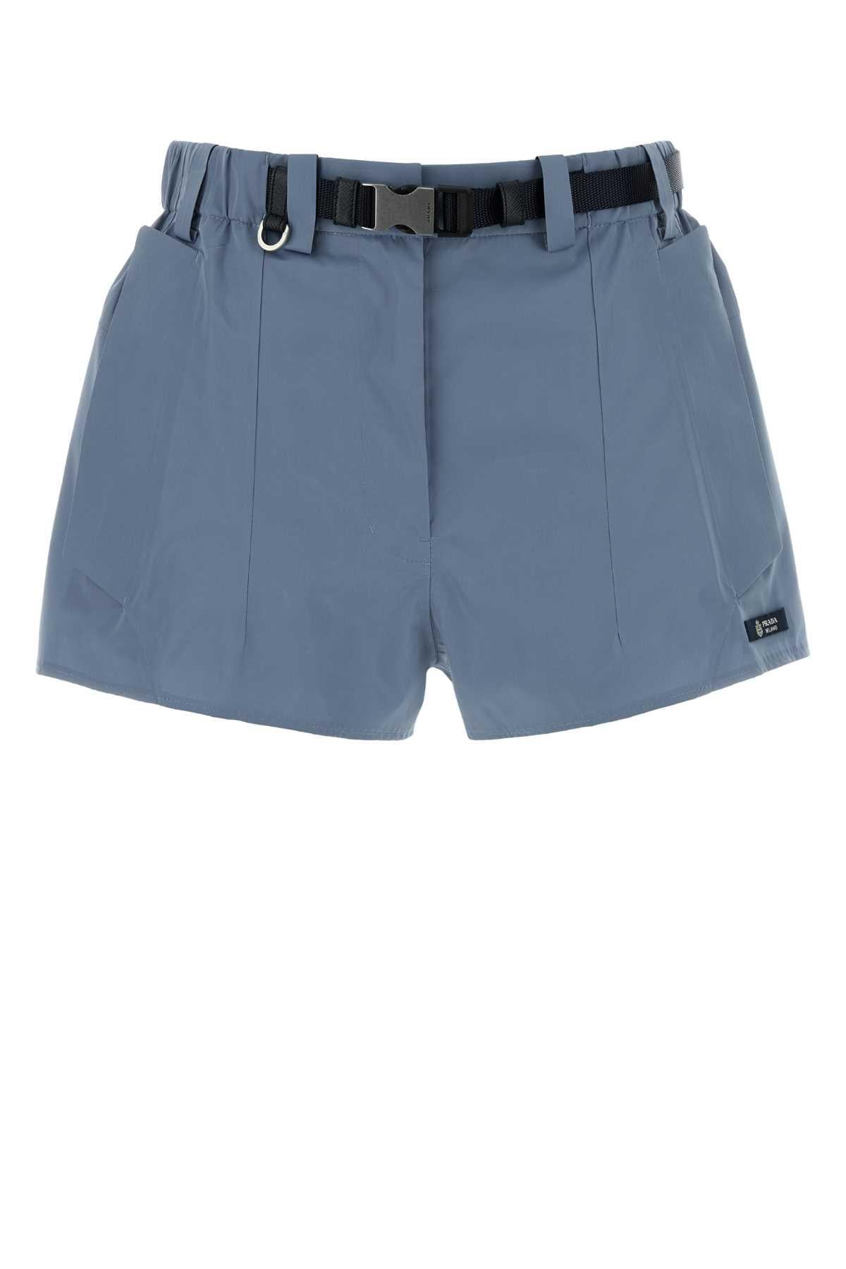PRADA Black Cotton Blend High-Waisted Short Shorts