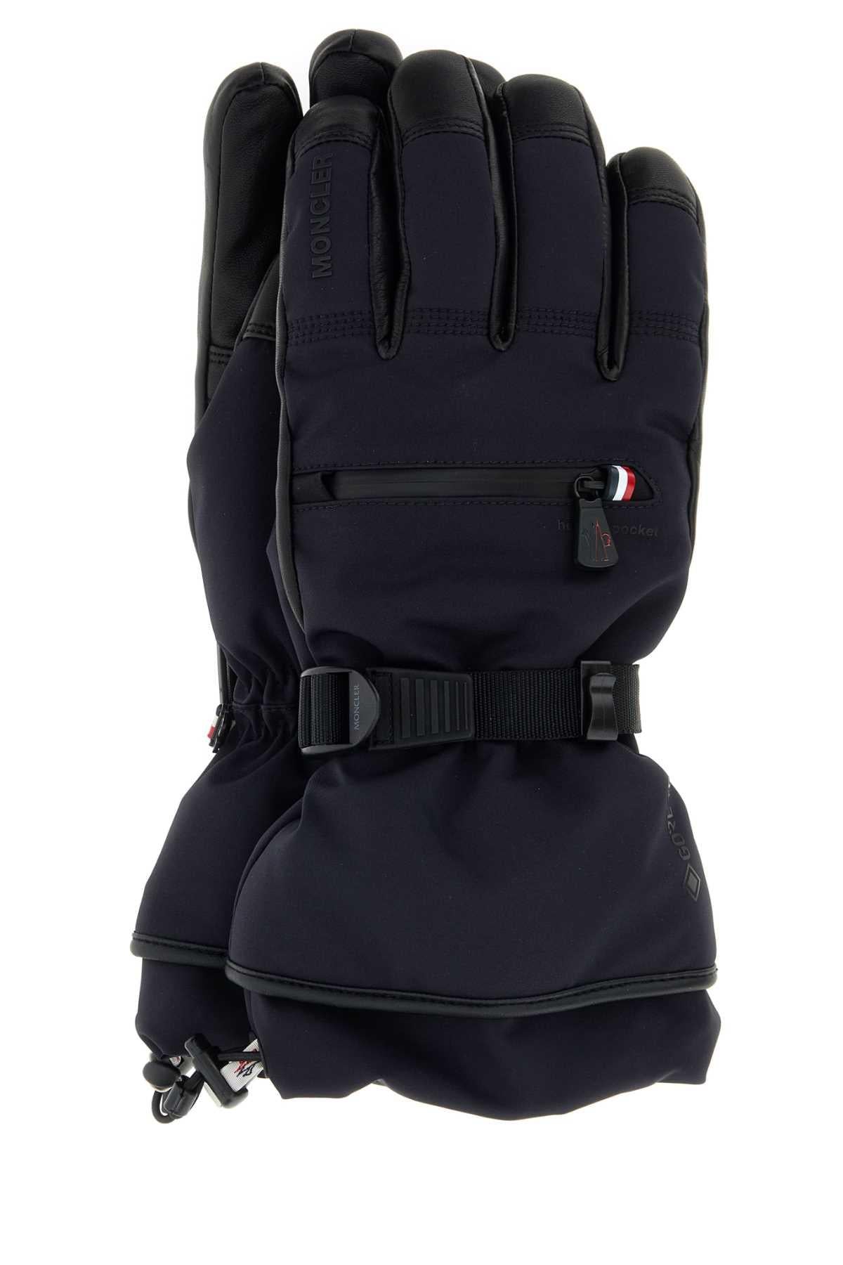 Moncler Nylon Down Gloves Navy Men’s