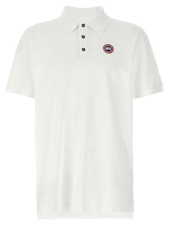 Canada Goose White Cotton Polo Shirt Men 1600M25