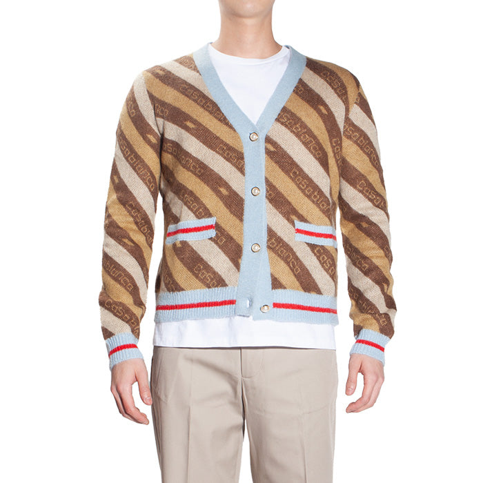 Casablanca Unisex Diagonal Knit Cardigan KW 285 01