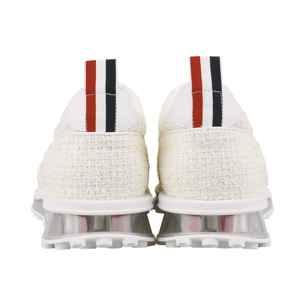 THOM BROWNE Tweed Clear Sole Low-Top Sneakers