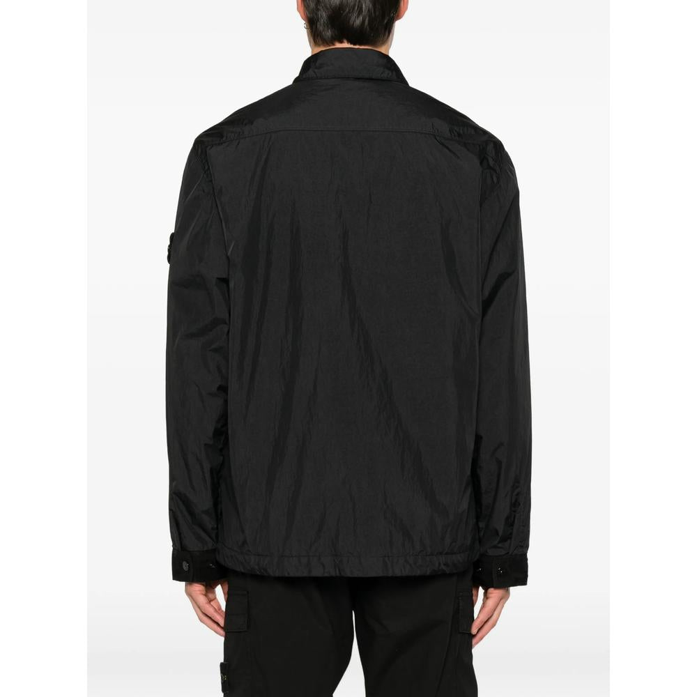 STONE ISLAND Black Bomber Jacket