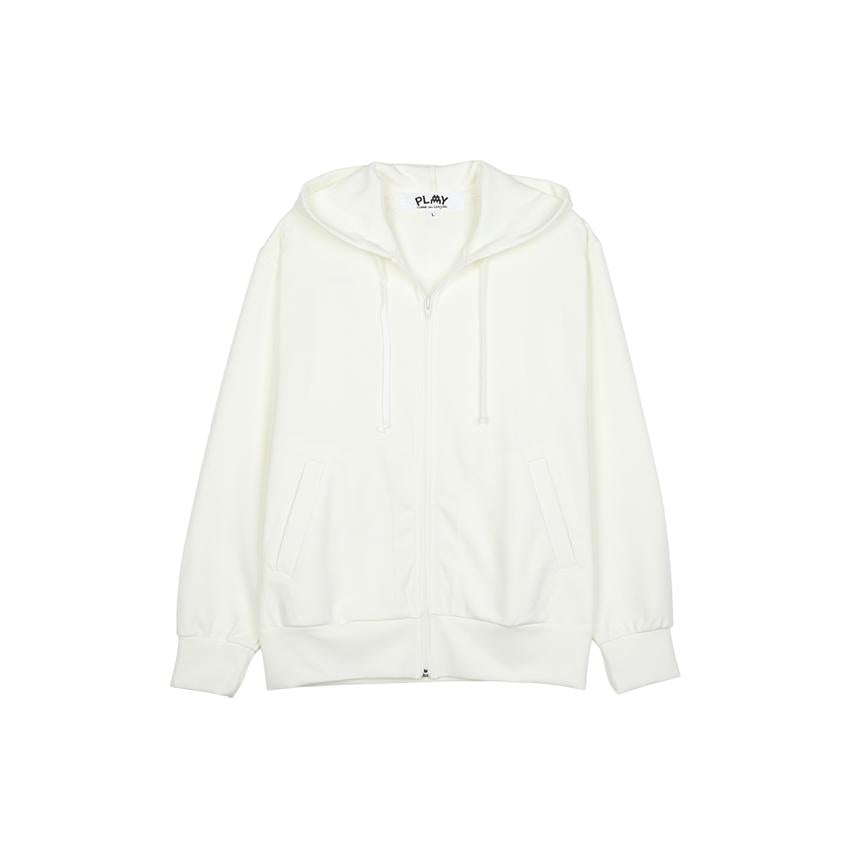 Comme des Garcons Double Wappen Invader Hooded Zip-Up Sweater Unis AZ T334 051 3