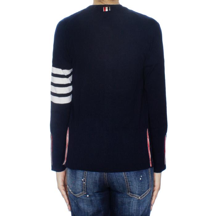 THOM BROWNE Women’s Cashmere Diagonal Stripe Crewneck Cardigan