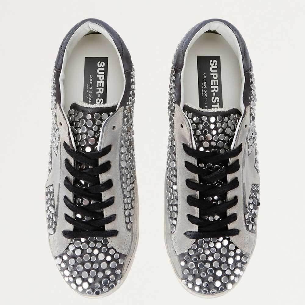 GOLDEN GOOSE Superstar Classic Studded Leather Low Top Sneakers Women