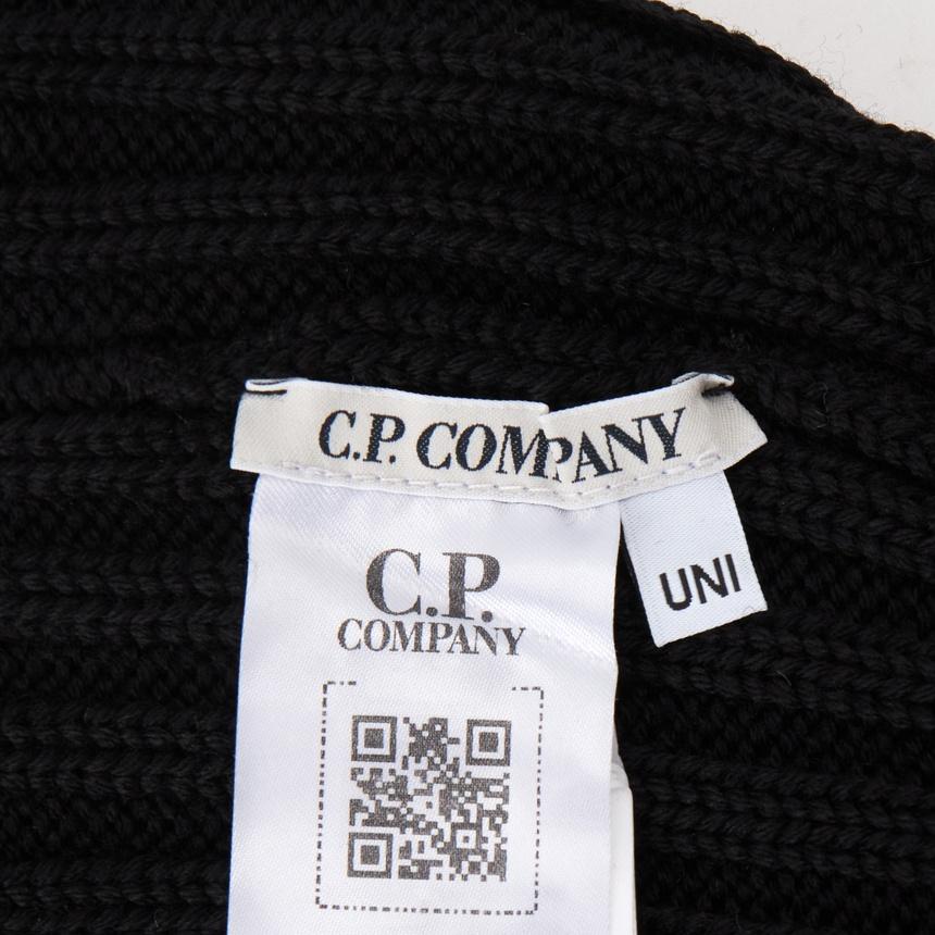 CP Company Unisex Black Knit Beanie